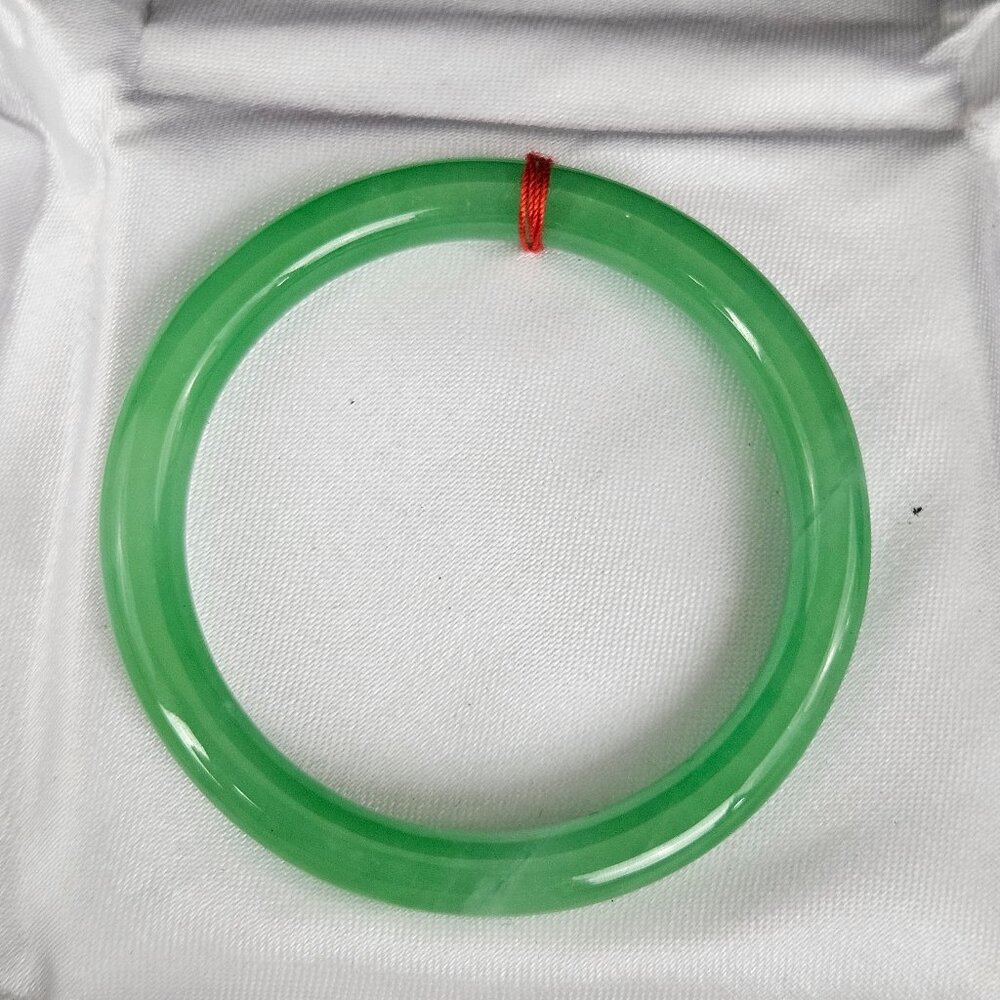 Natural jade Light Green Jadeite Jade Bangle 49.3mm #5